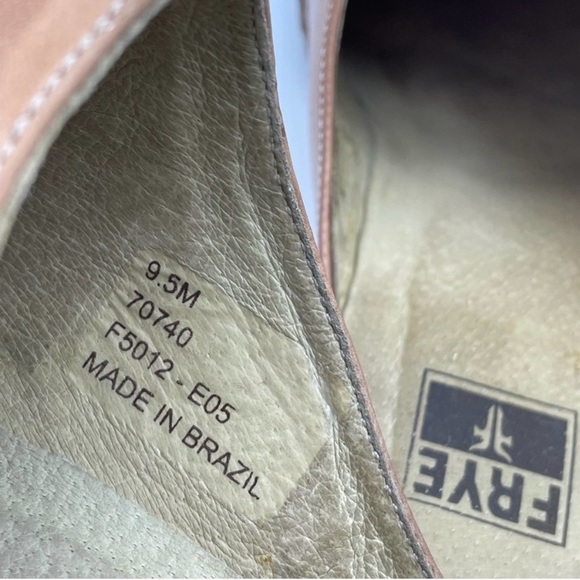 Frye Phoenix Mule Clog Leather Stacked Heel Tan Slip
On Pointed Toe Shoe 9.5 - Picture 4 of 8